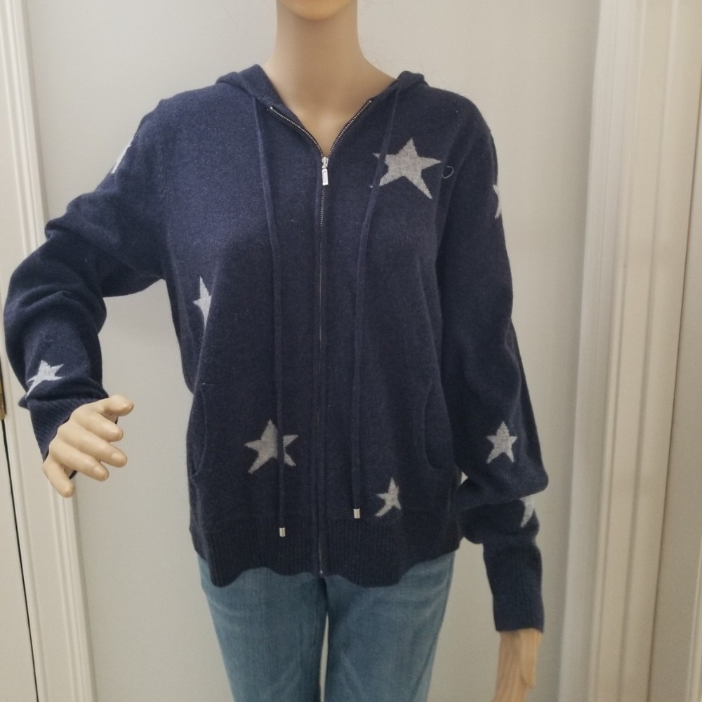SOLD-Philosophy 100% Cashmere  Zip Up Sweater